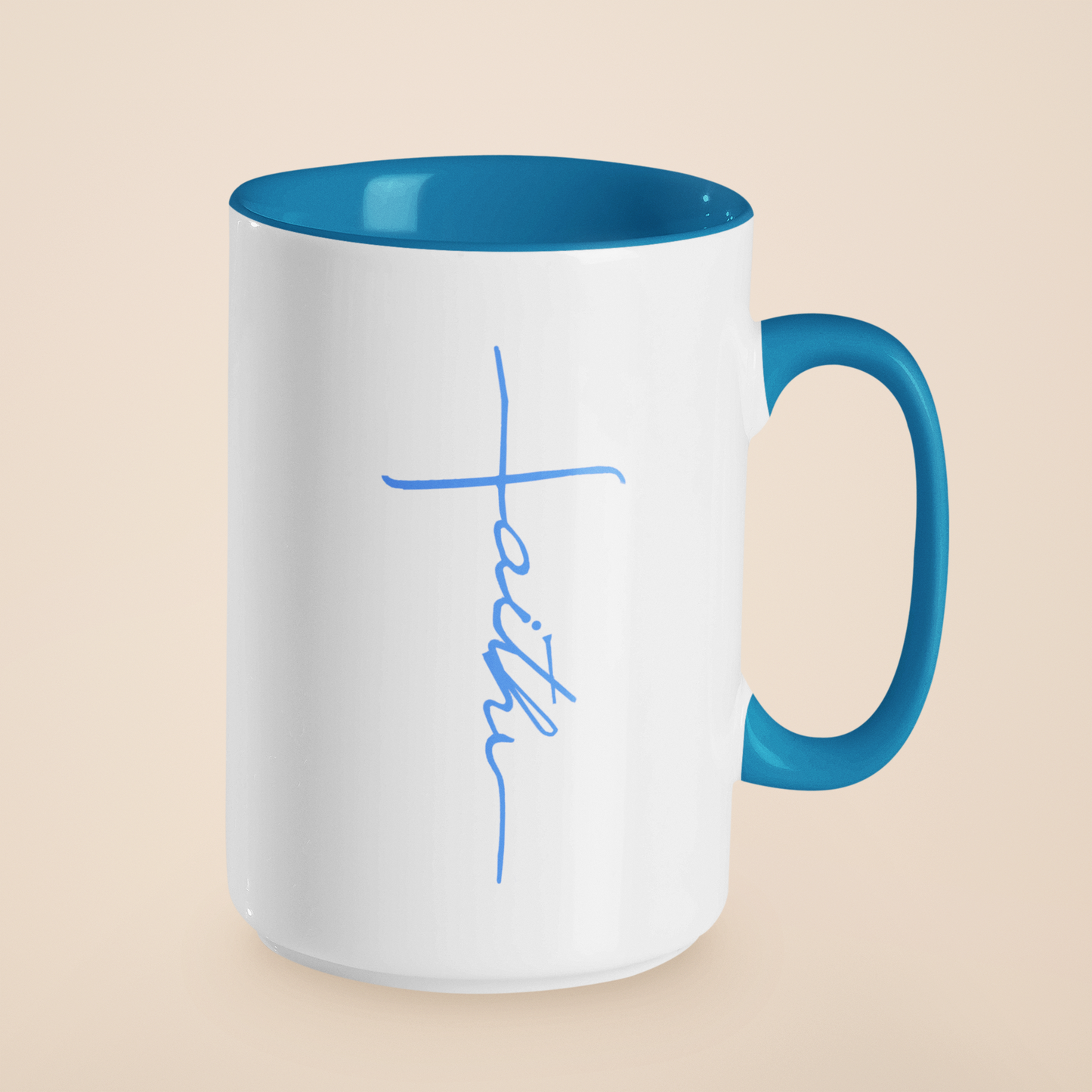 Faith Cross - Mug with Color Inside