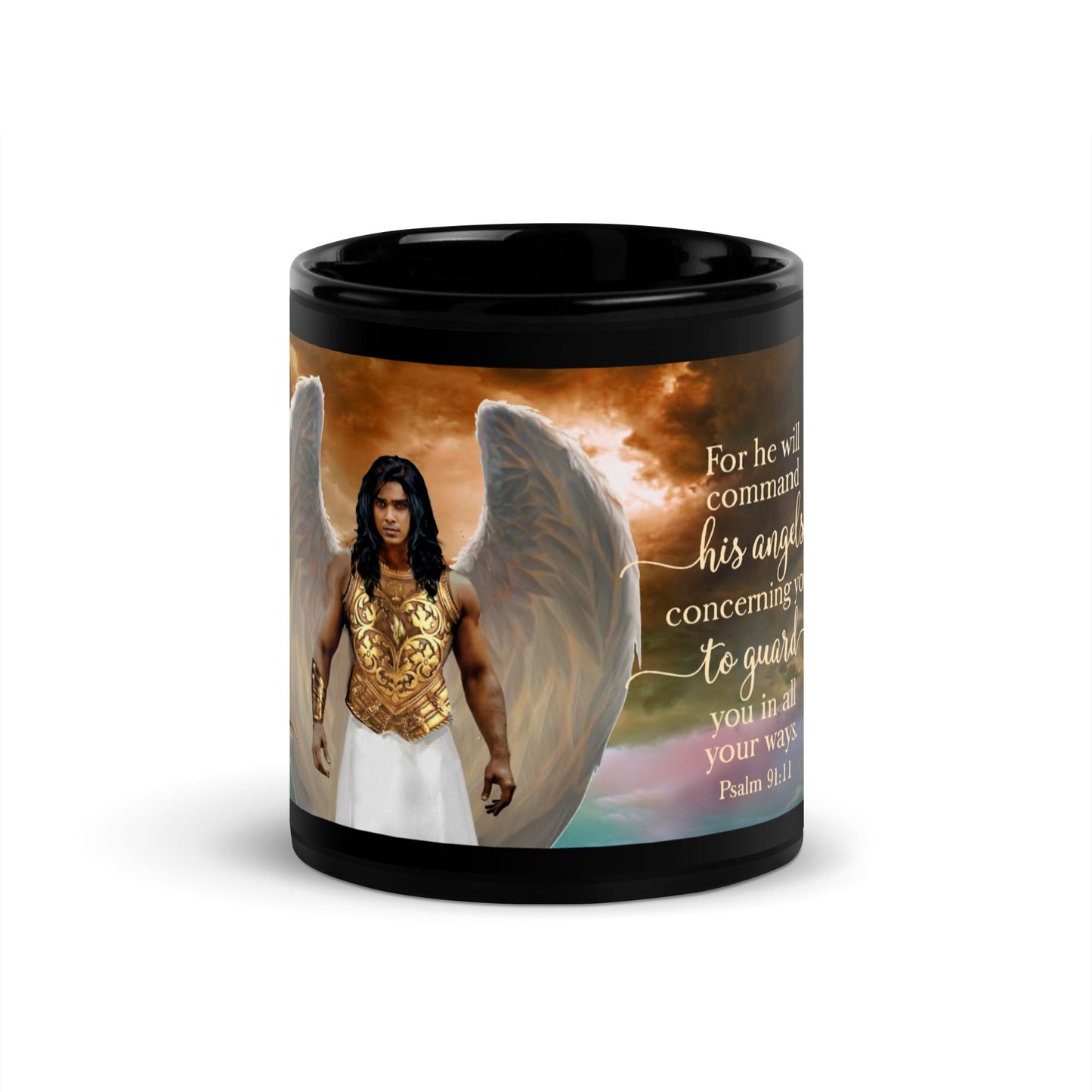 Angel - Black Glossy Mug