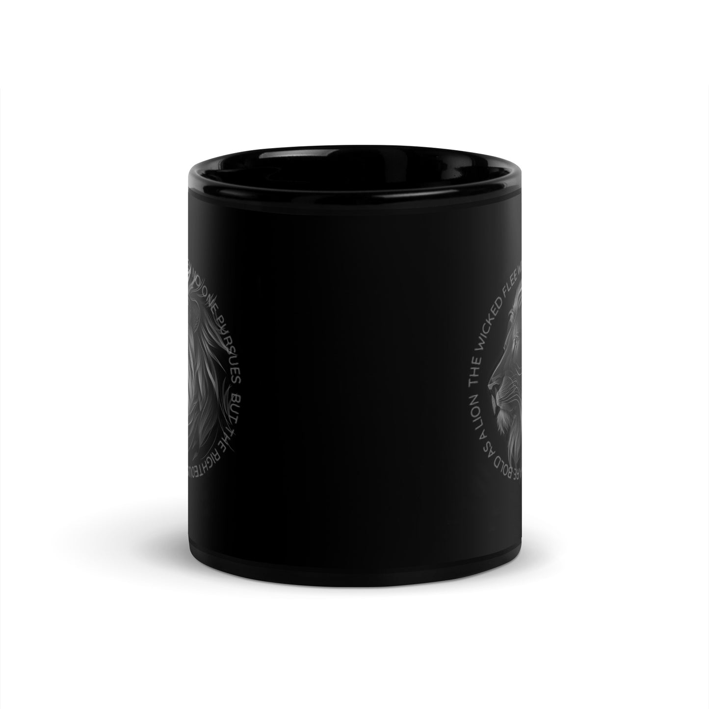 Lion - Black Glossy Mug