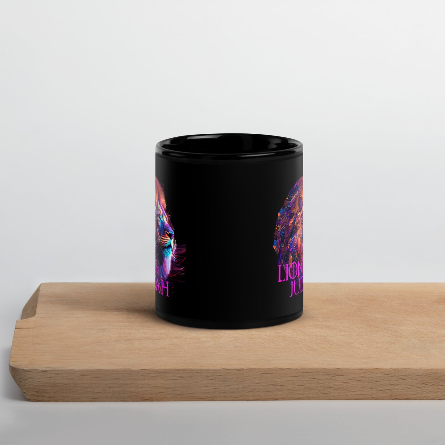 Lion of Judah - Black Glossy Mug