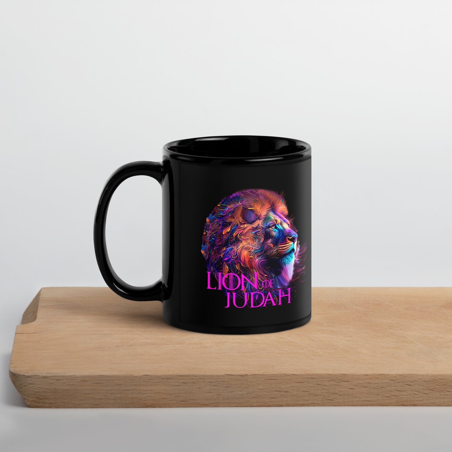 Lion of Judah - Black Glossy Mug