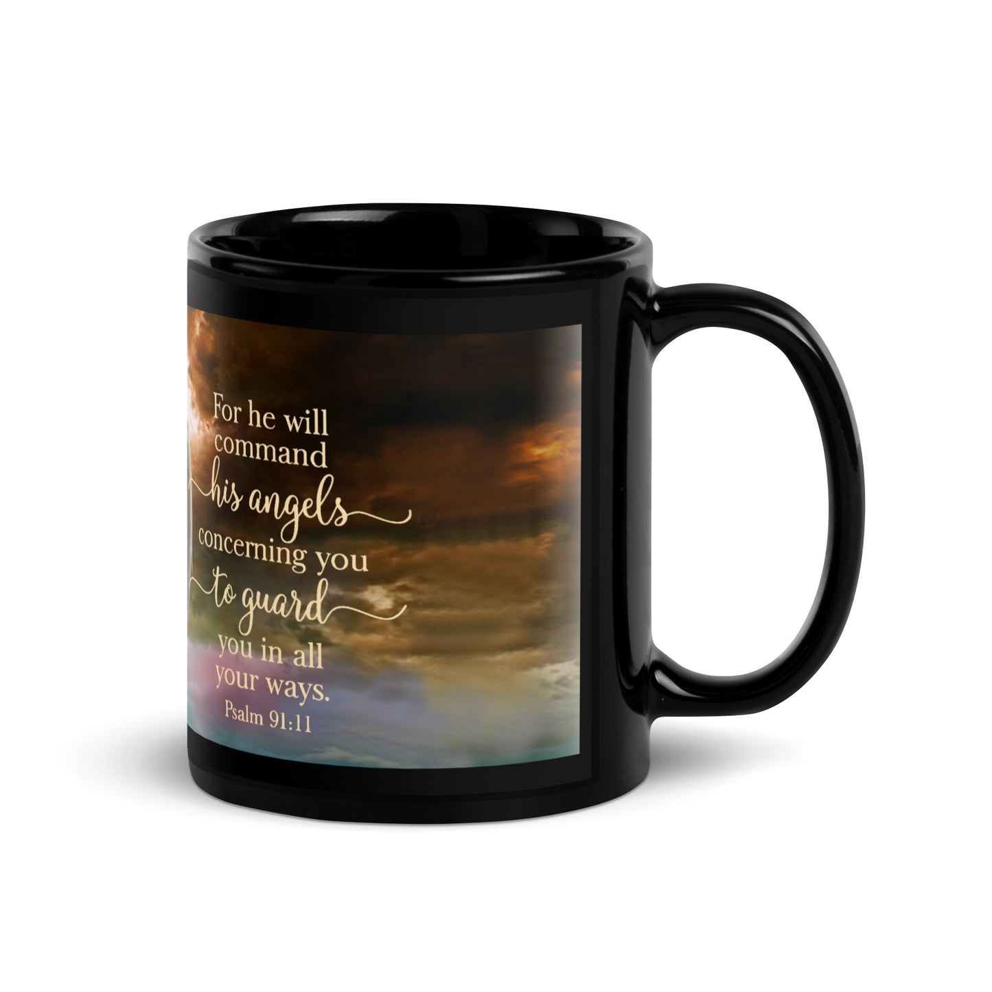 Angel - Black Glossy Mug