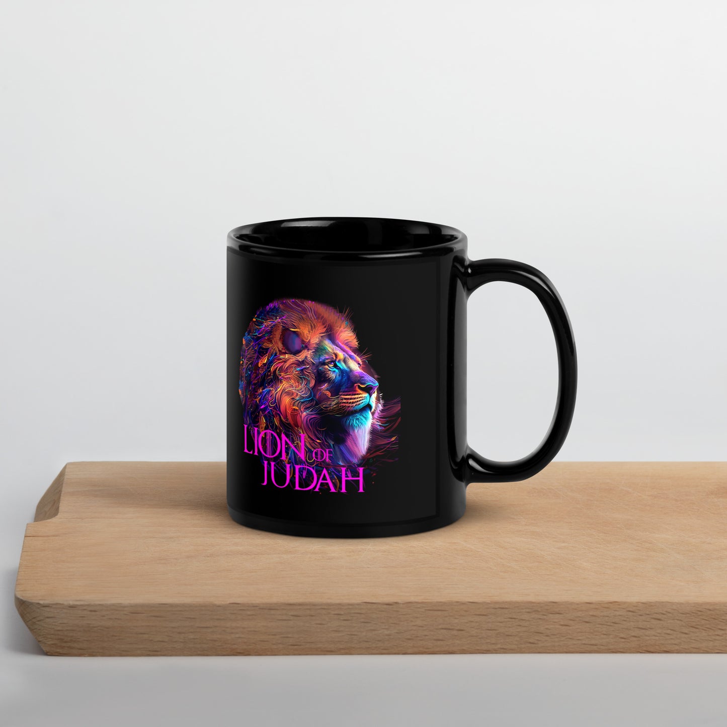 Lion of Judah - Black Glossy Mug