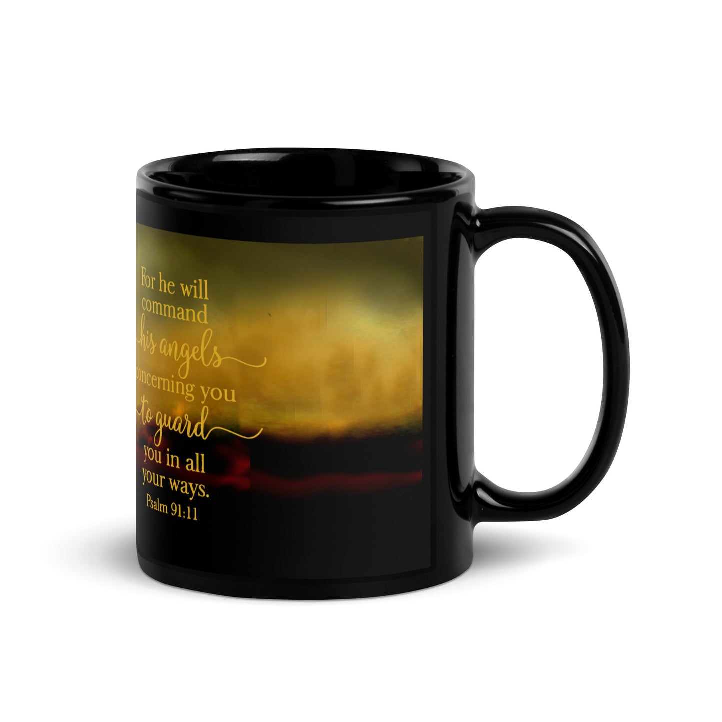 Angel - Black Glossy Mug