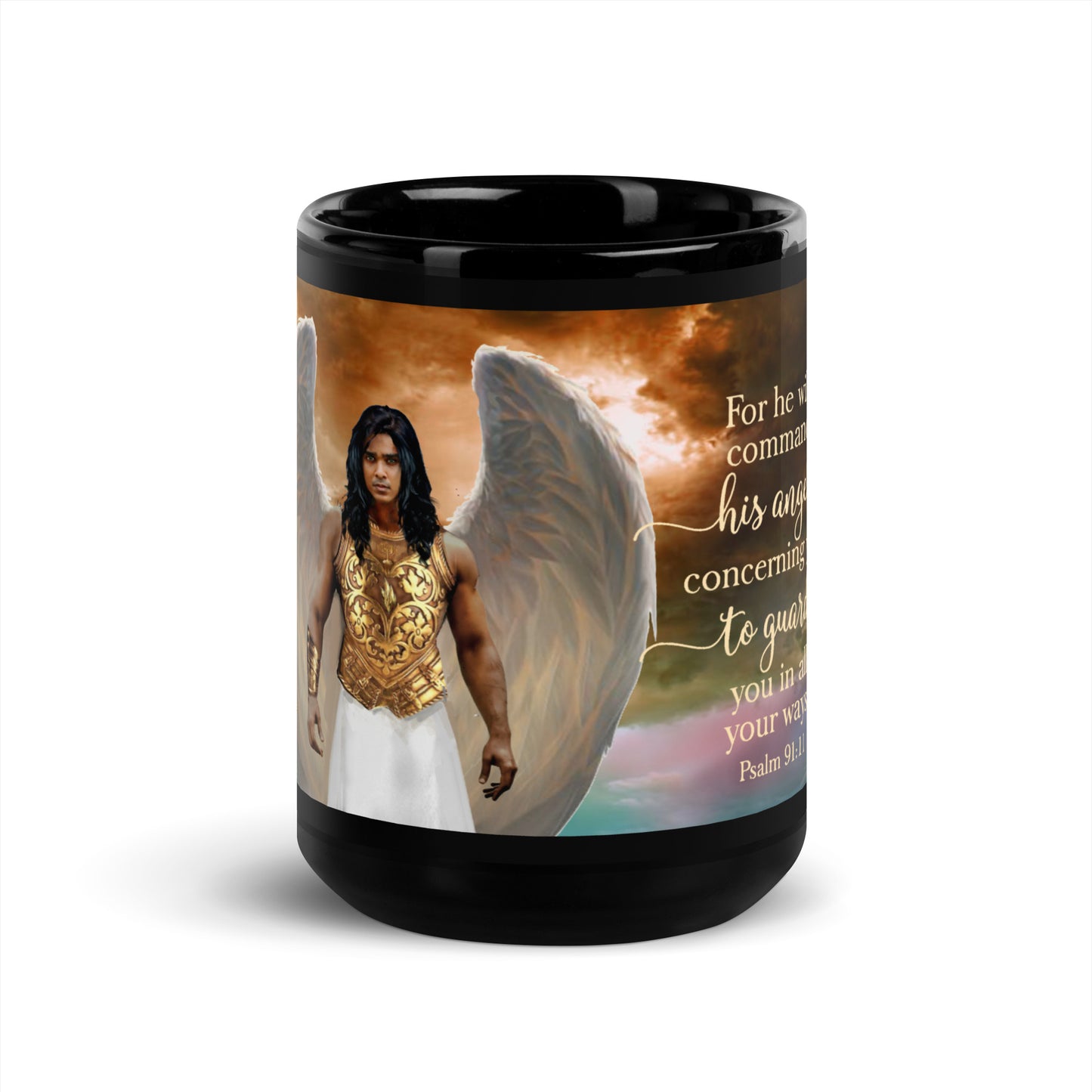 Angel - Black Glossy Mug