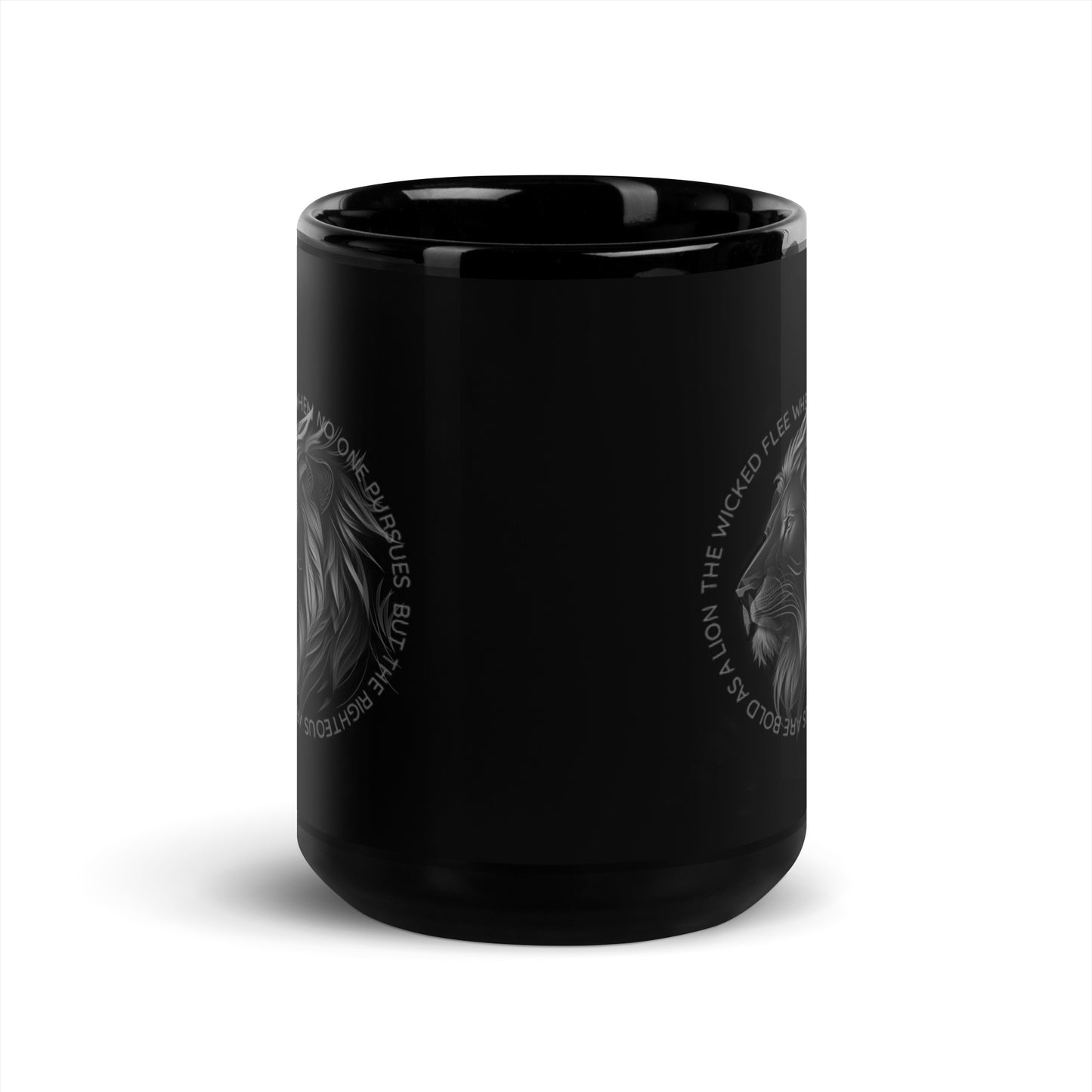 Lion - Black Glossy Mug