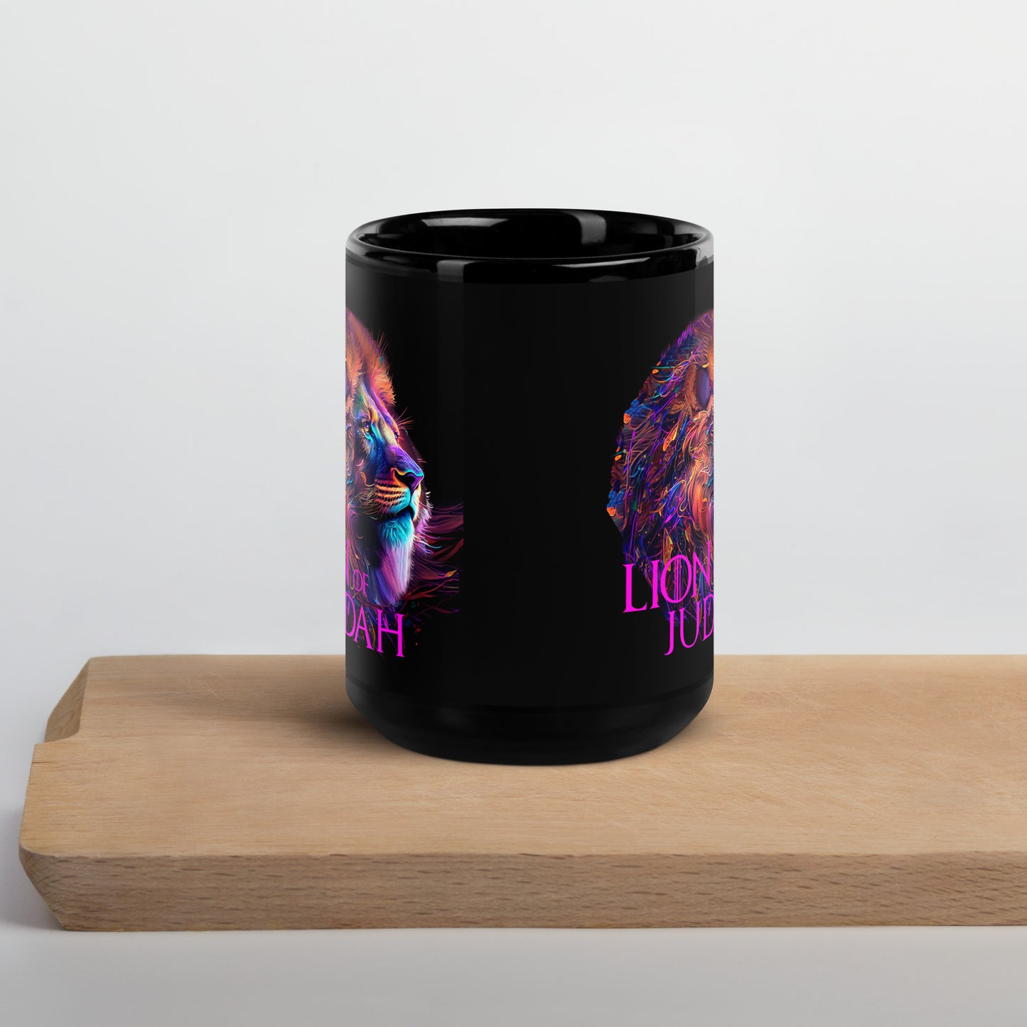 Lion of Judah - Black Glossy Mug