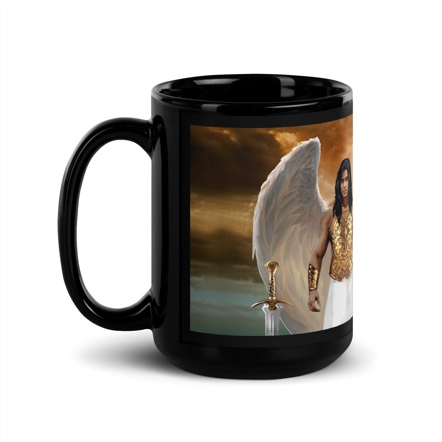 Angel - Black Glossy Mug