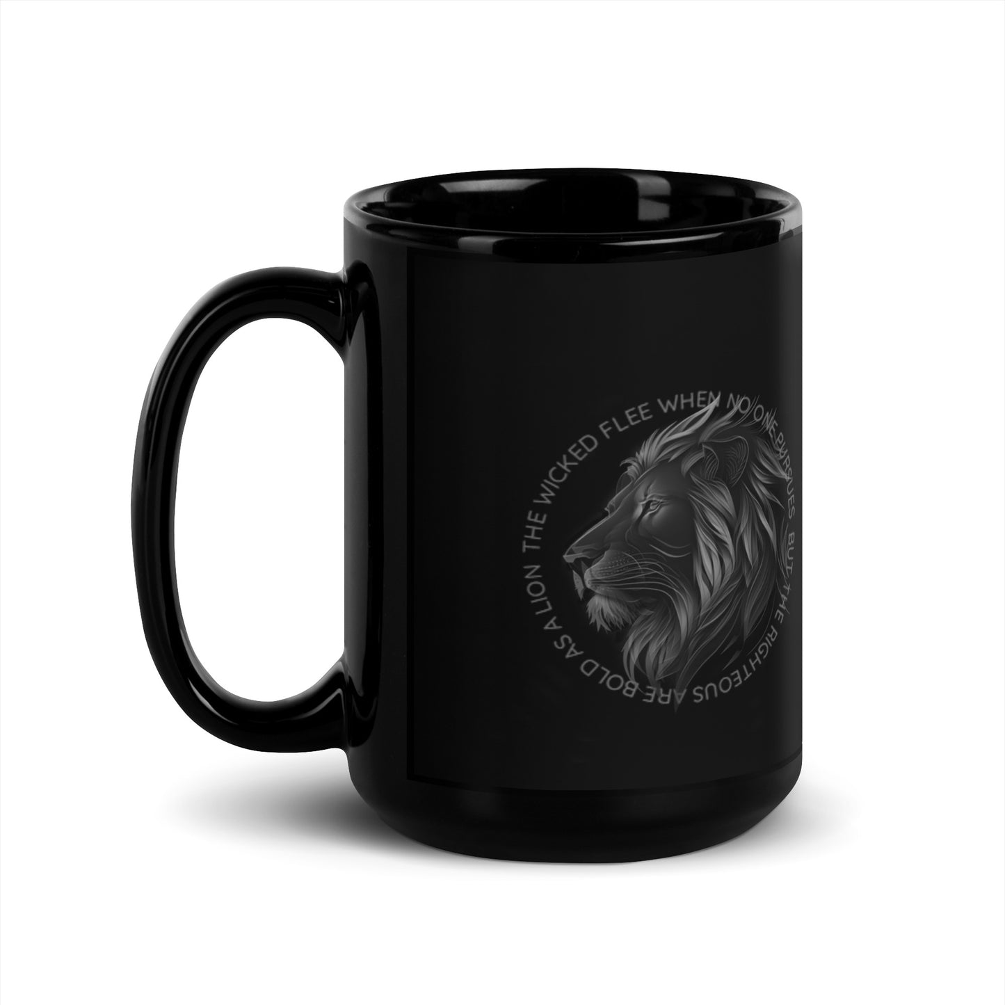 Lion - Black Glossy Mug