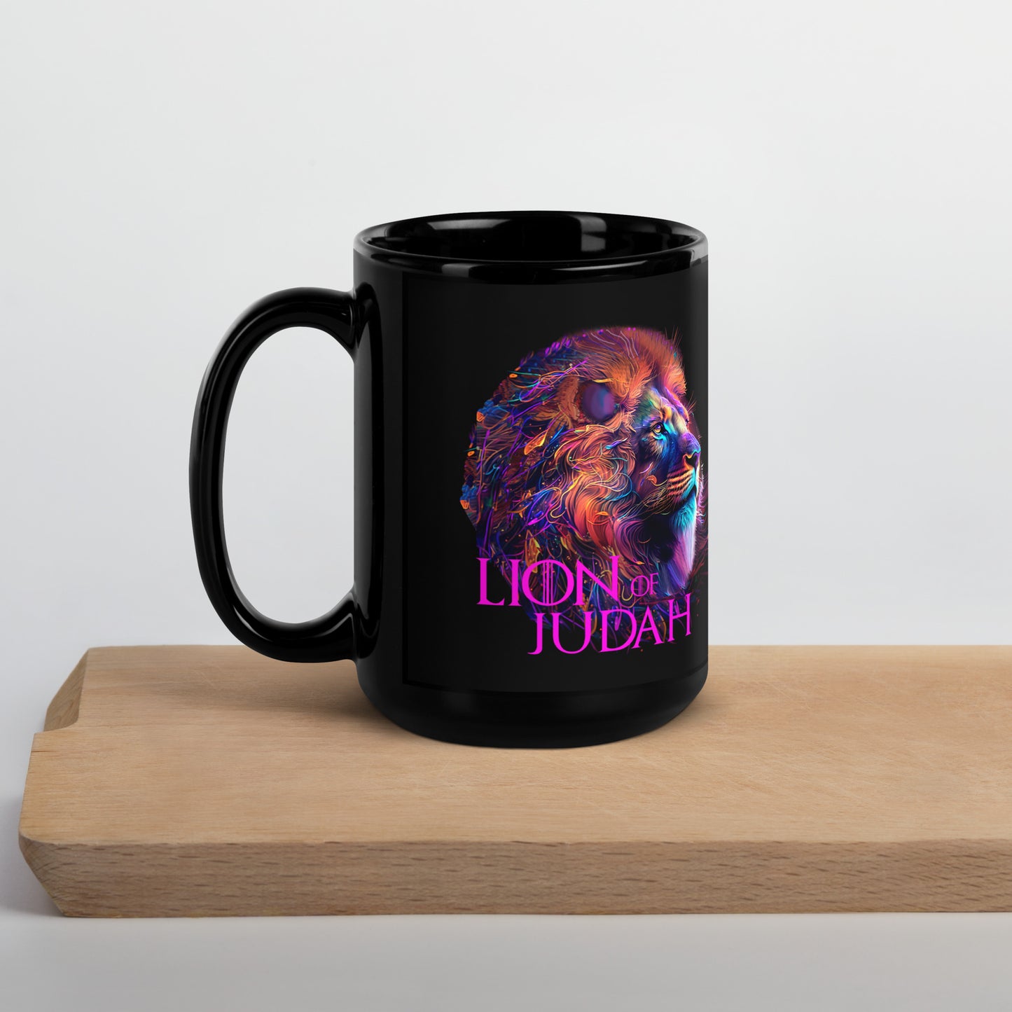 Lion of Judah - Black Glossy Mug