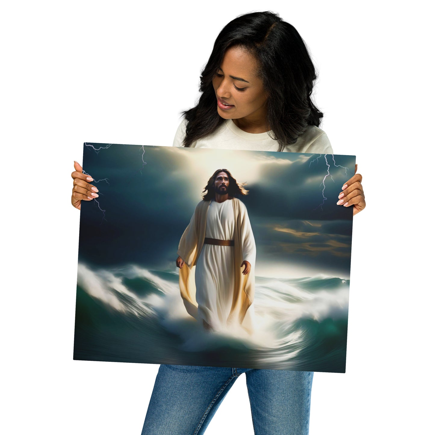 Jesus Walking on the Water - Metal print