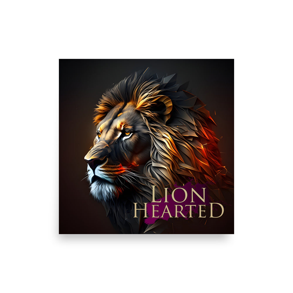 Lion Hearted - Photo paper poster