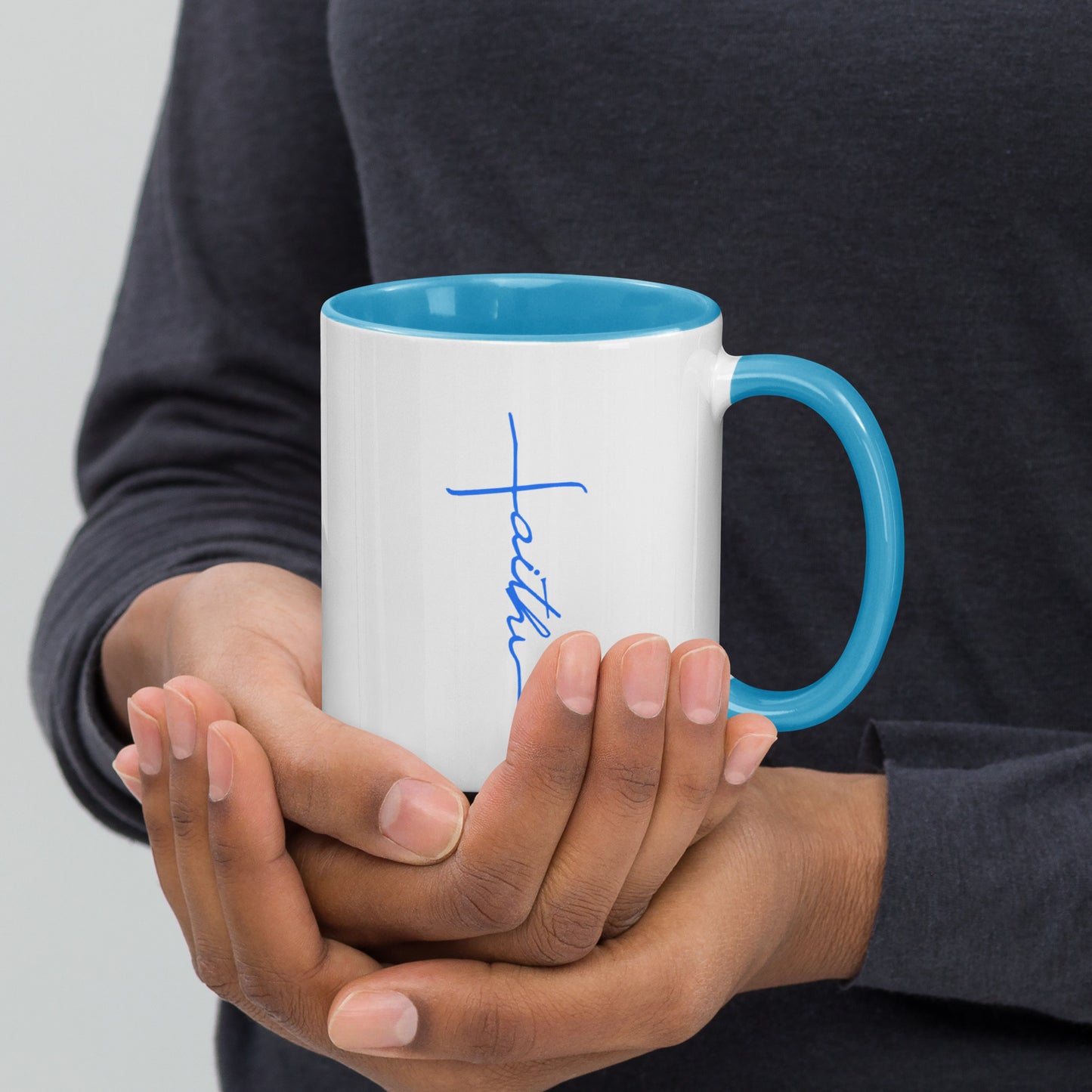 Faith Cross - Mug with Color Inside