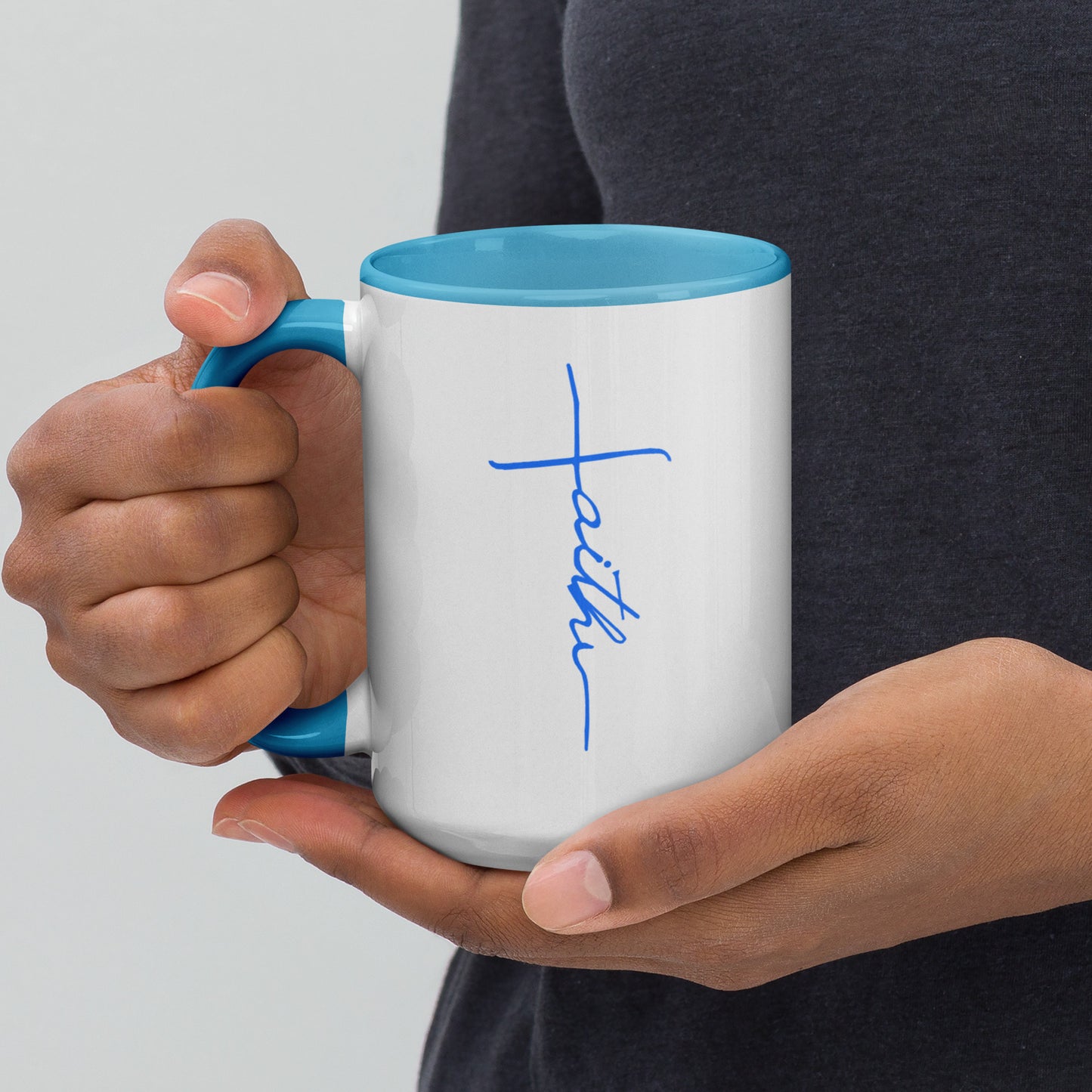 Faith Cross - Mug with Color Inside