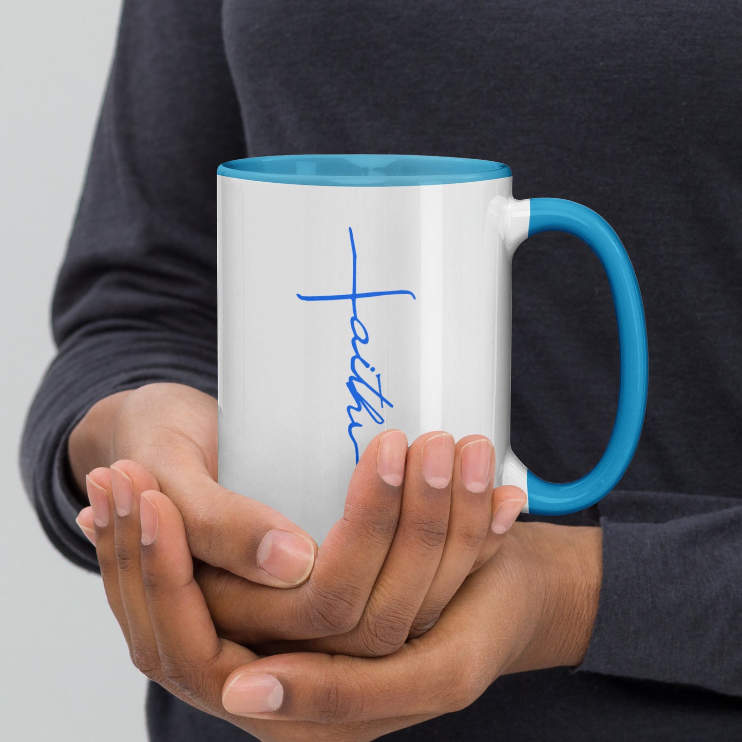 Faith Cross - Mug with Color Inside