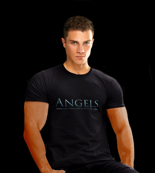 Mens - Angels - Don't Leave Home Without Them - Men’s garment-dyed heavyweight t-shirt