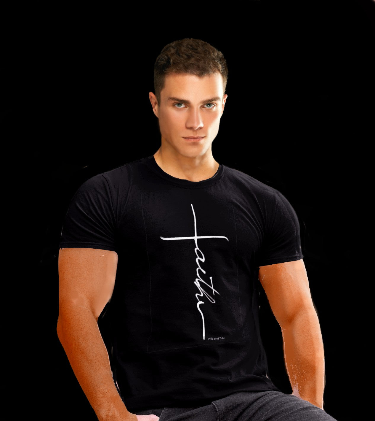 Faith Cross - Men’s premium heavyweight tee