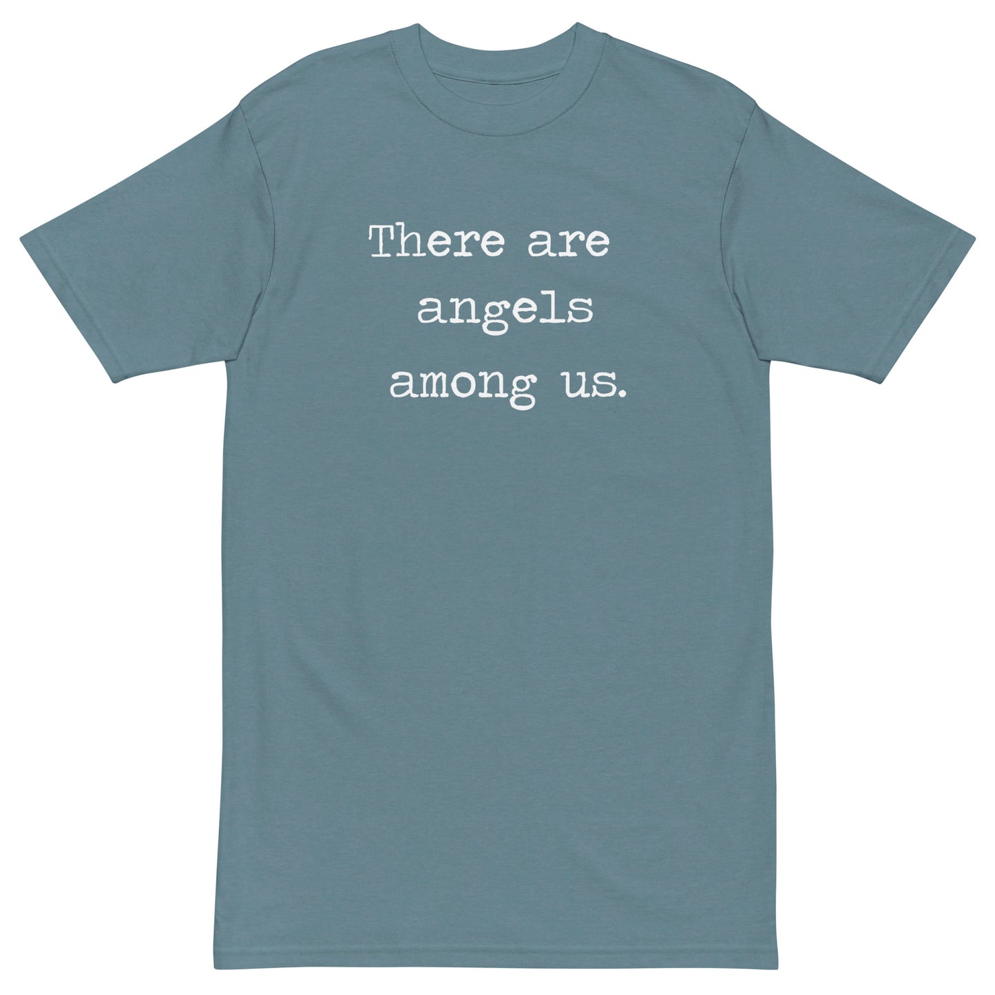 Mens - There are angels among us - Men’s premium heavyweight tee