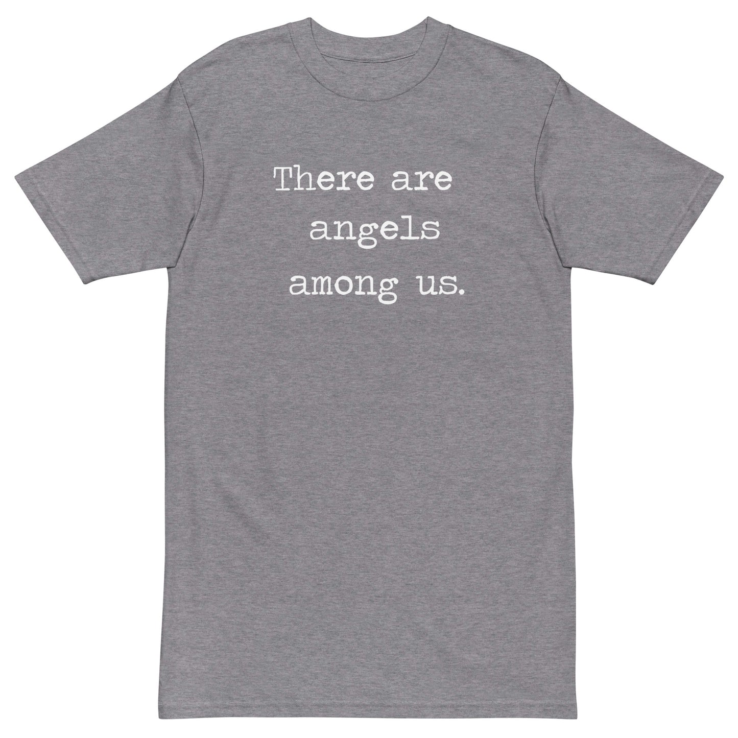 Mens - There are angels among us - Men’s premium heavyweight tee