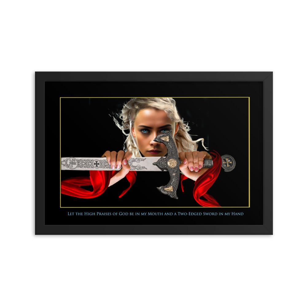 Worshipping Warrior 1 - Framed photo paper poster