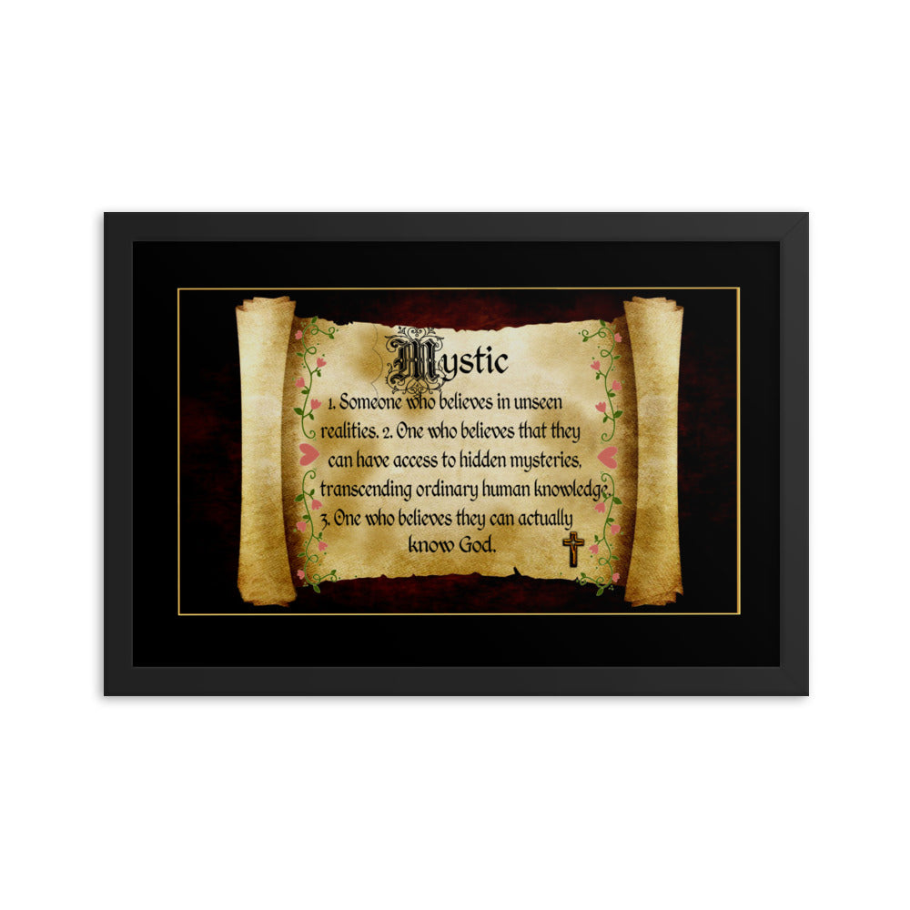 Definition of a Mystic - Framed photo paper poster