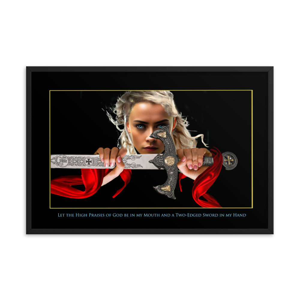 Worshipping Warrior 1 - Framed photo paper poster