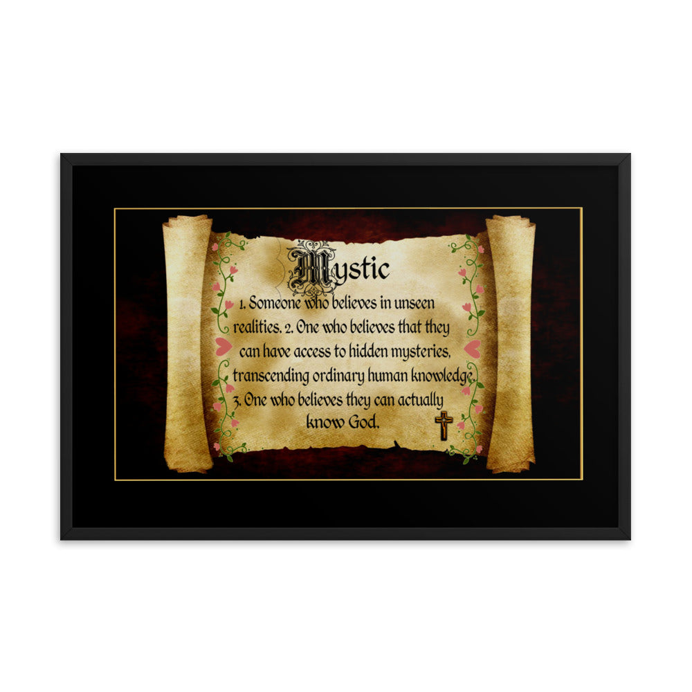 Definition of a Mystic - Framed photo paper poster